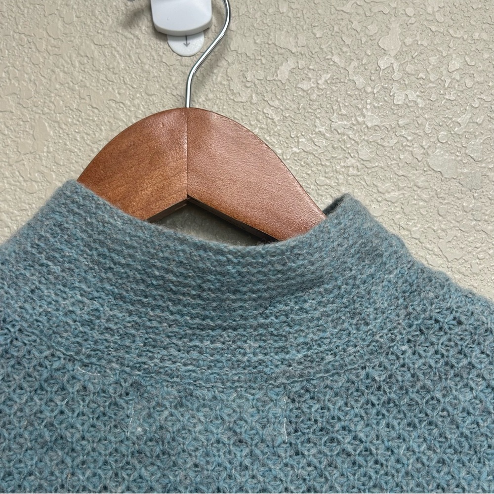 Anthropologie Charlie & Robin Women’s Aqua Blue Wool Blend Knit Sweater Top  M - Picture 5 of 8